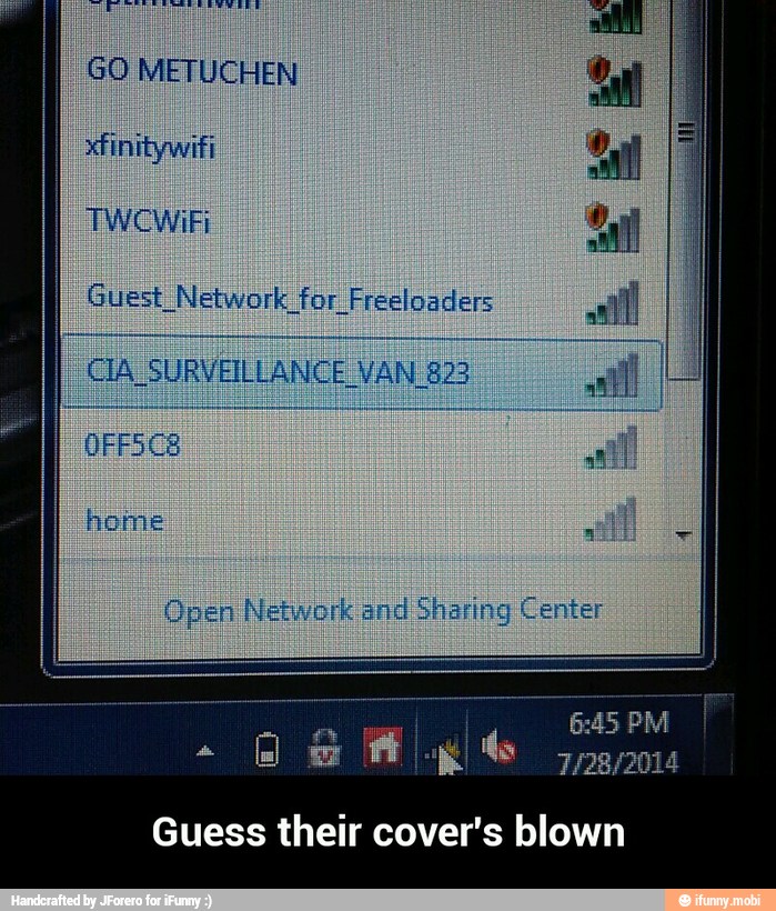 e Quest Network for Freeloaders
Guess their cover's blown - Guess their cover's blown