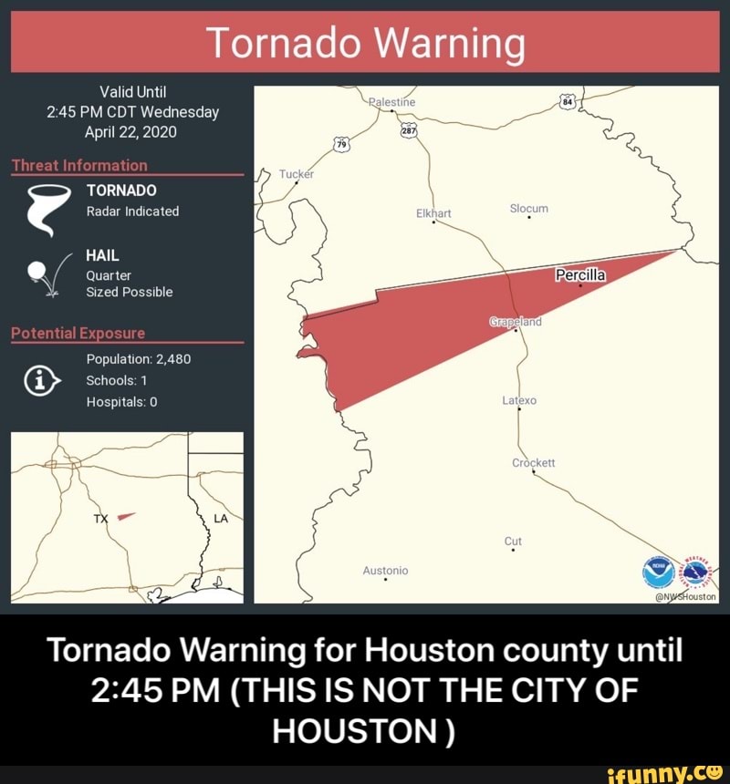 Tornado Warning Valid Until 245 PM CDT Wednesday April 22, 2020