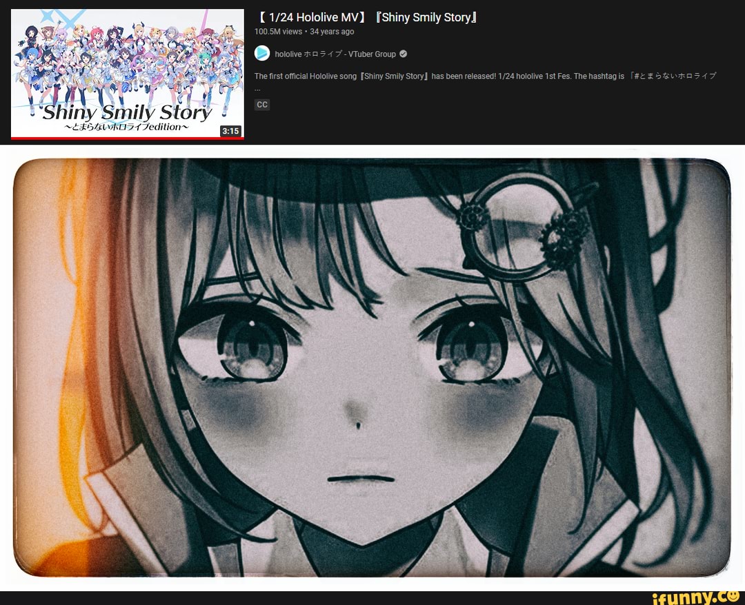 Hololive My Shiny Smily Story 100 5m Views 34 Years Ago Rosie H The First Official Hololive Song Shiny Smily Story Has Been Released Hololive Fes Thehashtagis 5 7 Vtuber Group Ce