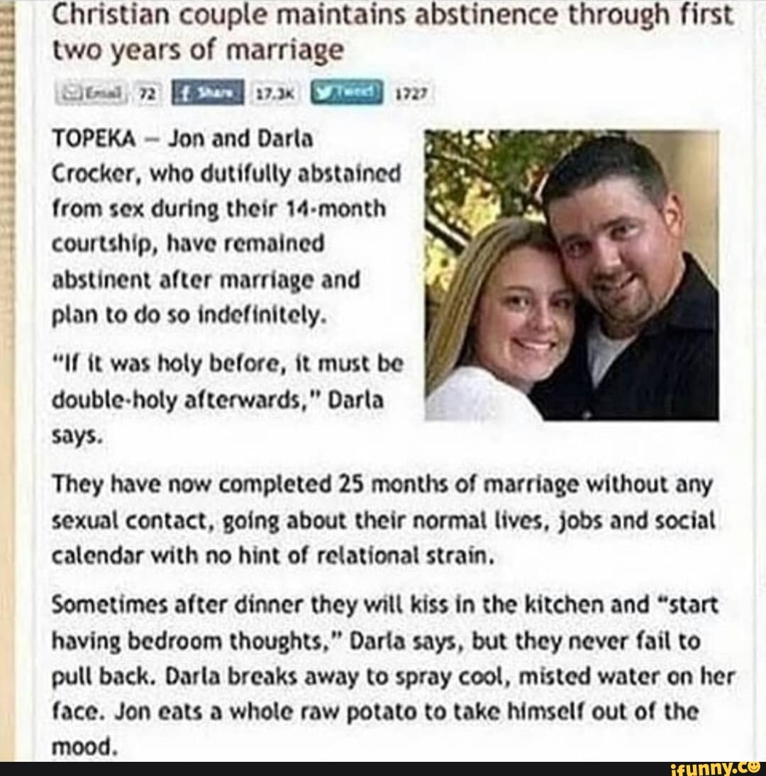 Christian couple maintains abstinence through first two years of marriage Set, 2) TES TOPEKA Sex Pic Hd