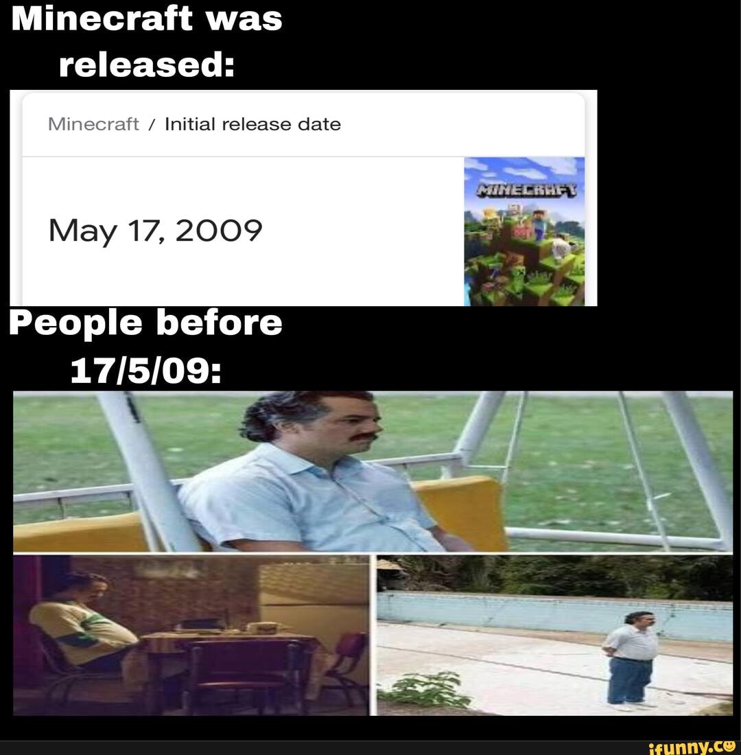 Minecraft was released: Minecraft Initial release date May 17, 2009 ...