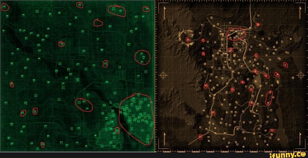 Fallout 3 Map Vs Fallout New Vegas Map 