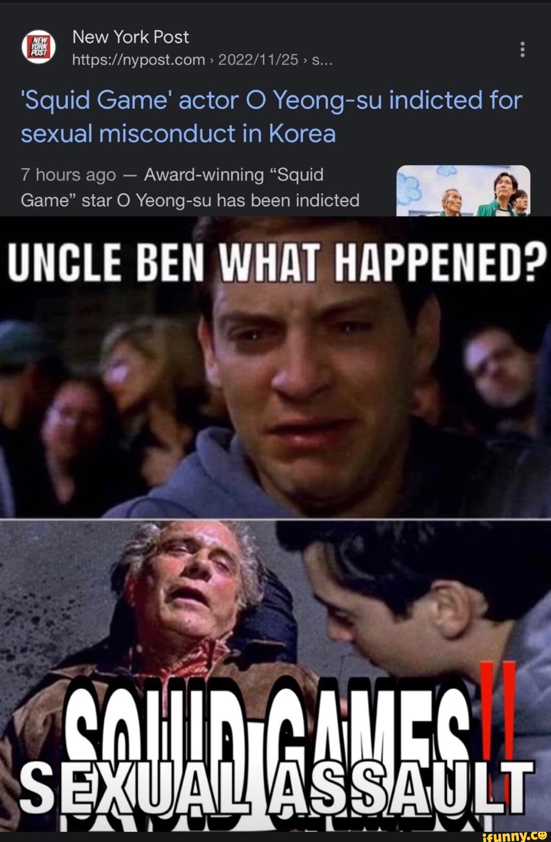 Uncle ben what happened squid game