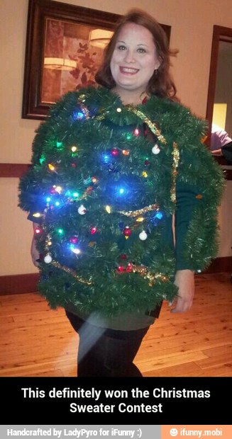 This definitely won the Christmas
Sweater Contest - This definitely won the Christmas Sweater Contest