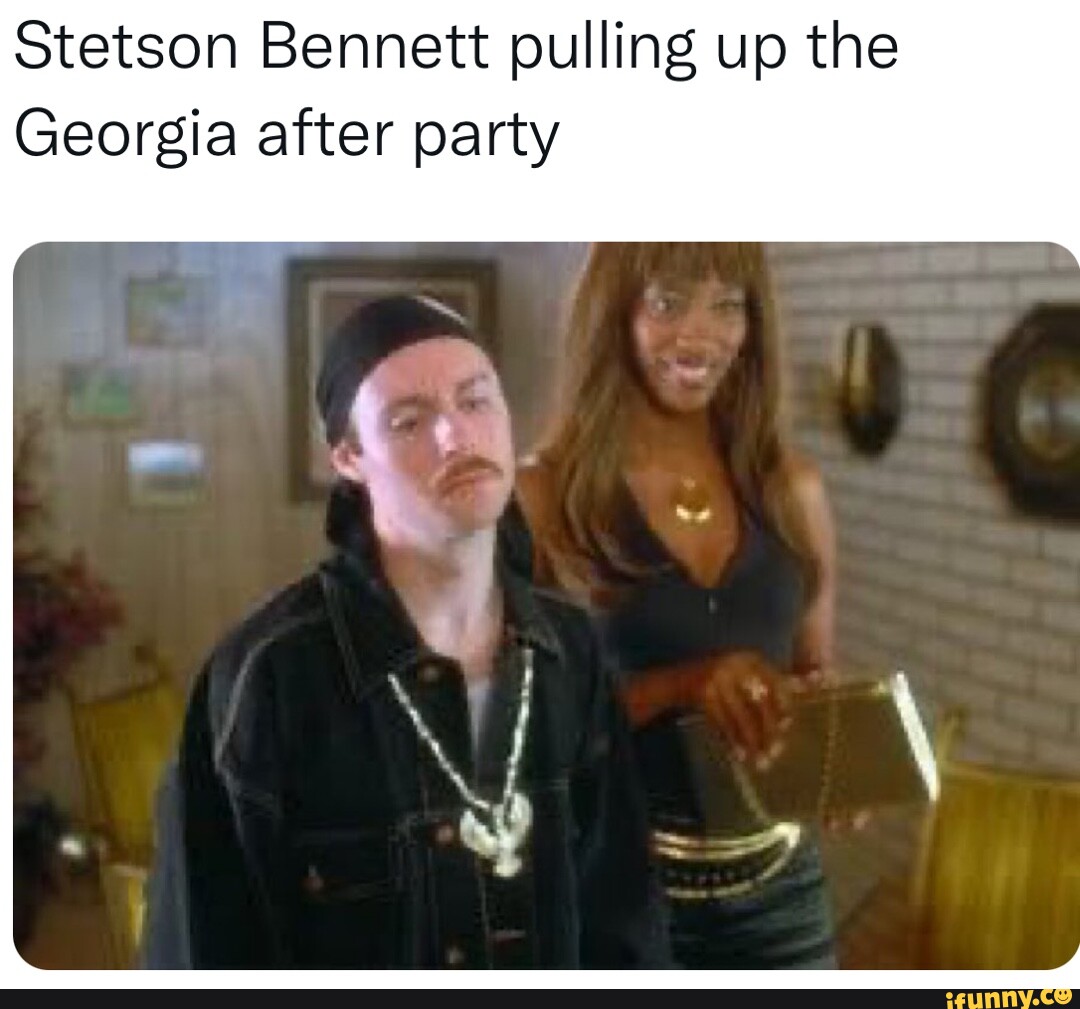 Stetson Bennett pulling up the Georgia after party I 