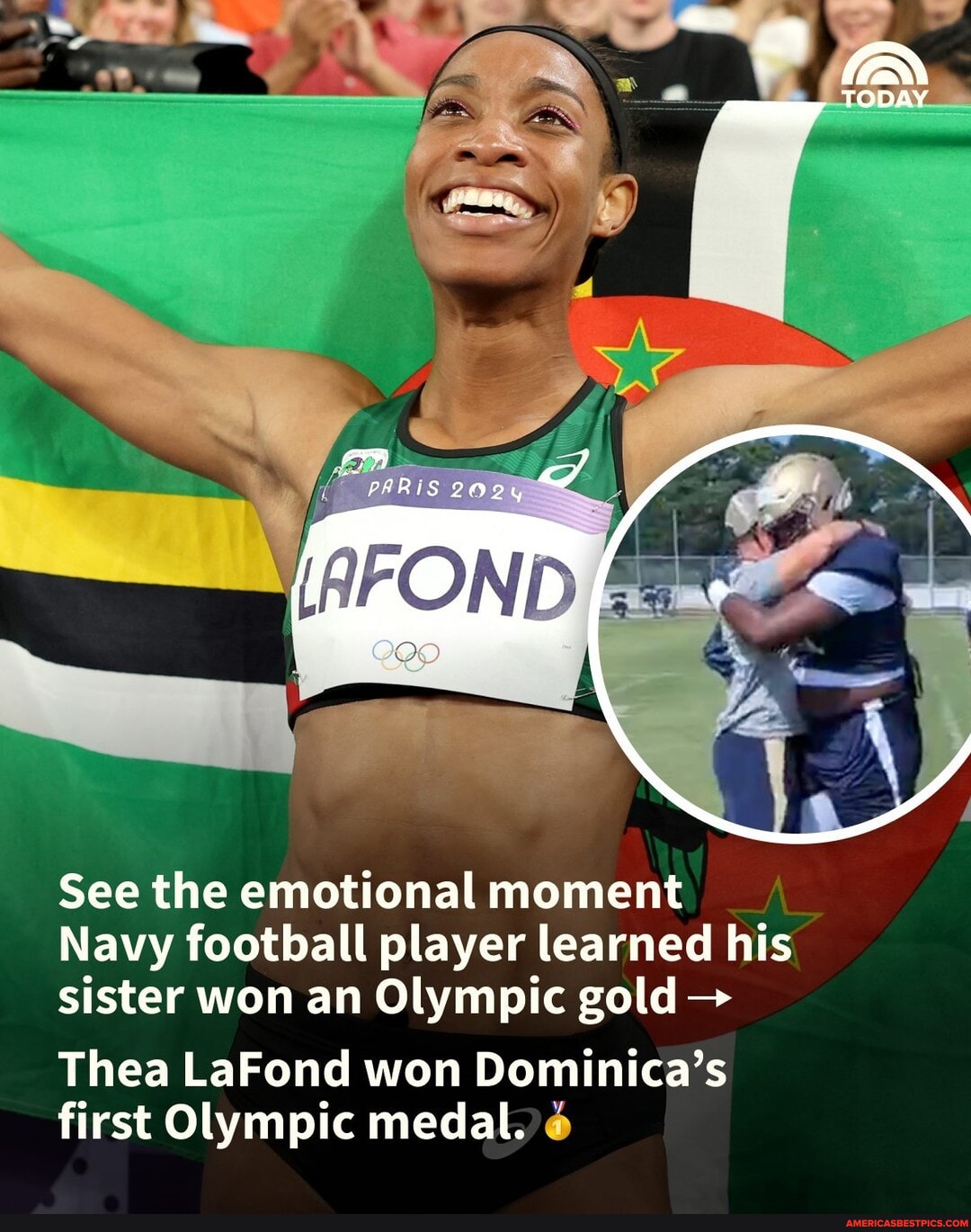 Cue the tears. 😭 Olympian Thea LaFond has one proud brother and the