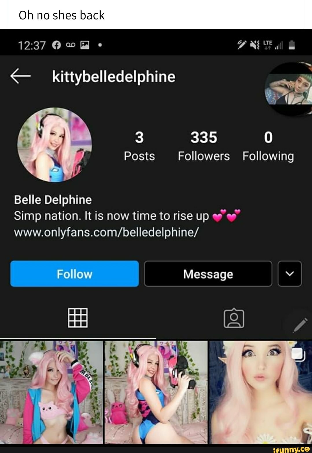Belle delphine onlyfans posts