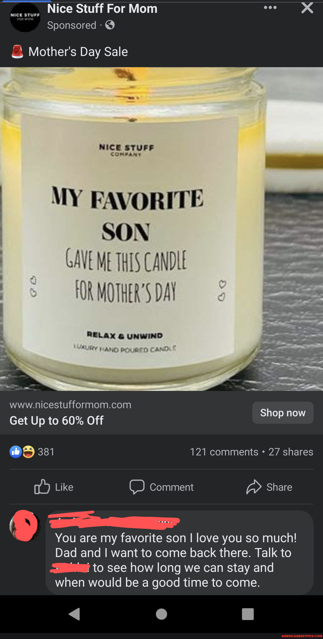 Mother's Day Candle – Shut Up and Take my MONEY