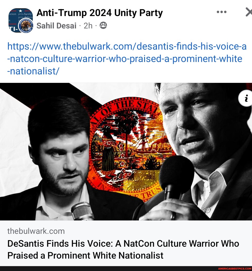 Anti Trump 2024 Unity Party Sahil Desai natconculturewarriorwho