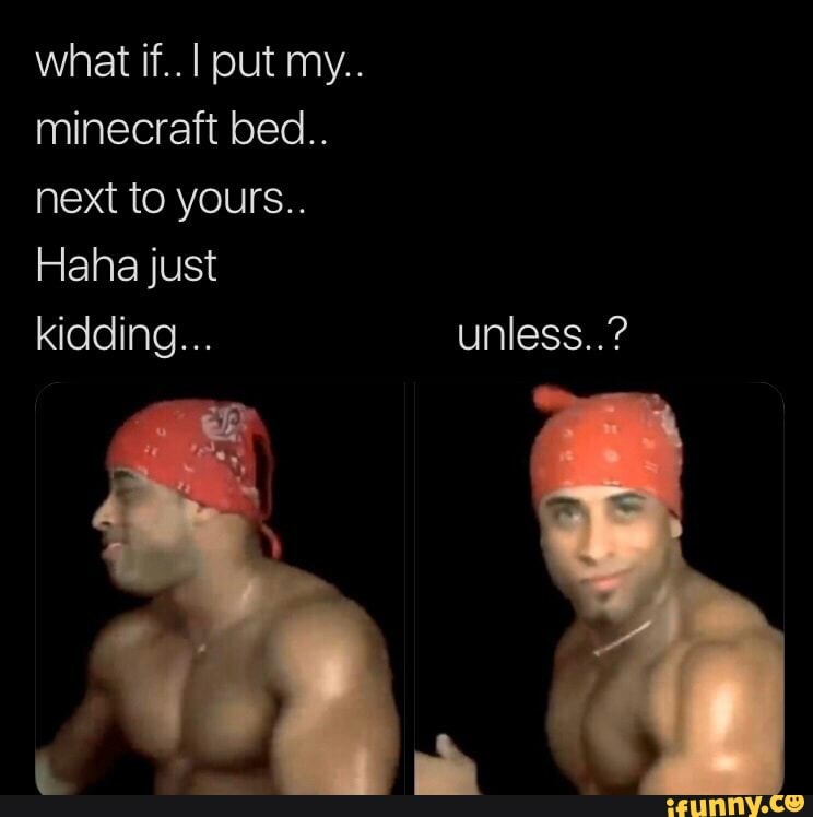 What If I Put My Minecraft Bed Next To Yours Ifunny