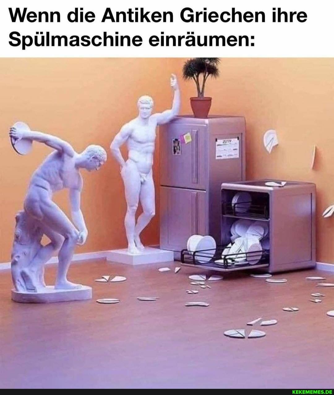 Wenn die Antiken Griechen ihre
Spülmaschine einräumen: