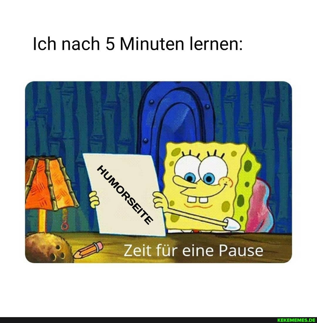 Ich nach 5 Minuten lernen:
Zeit für eine Pause