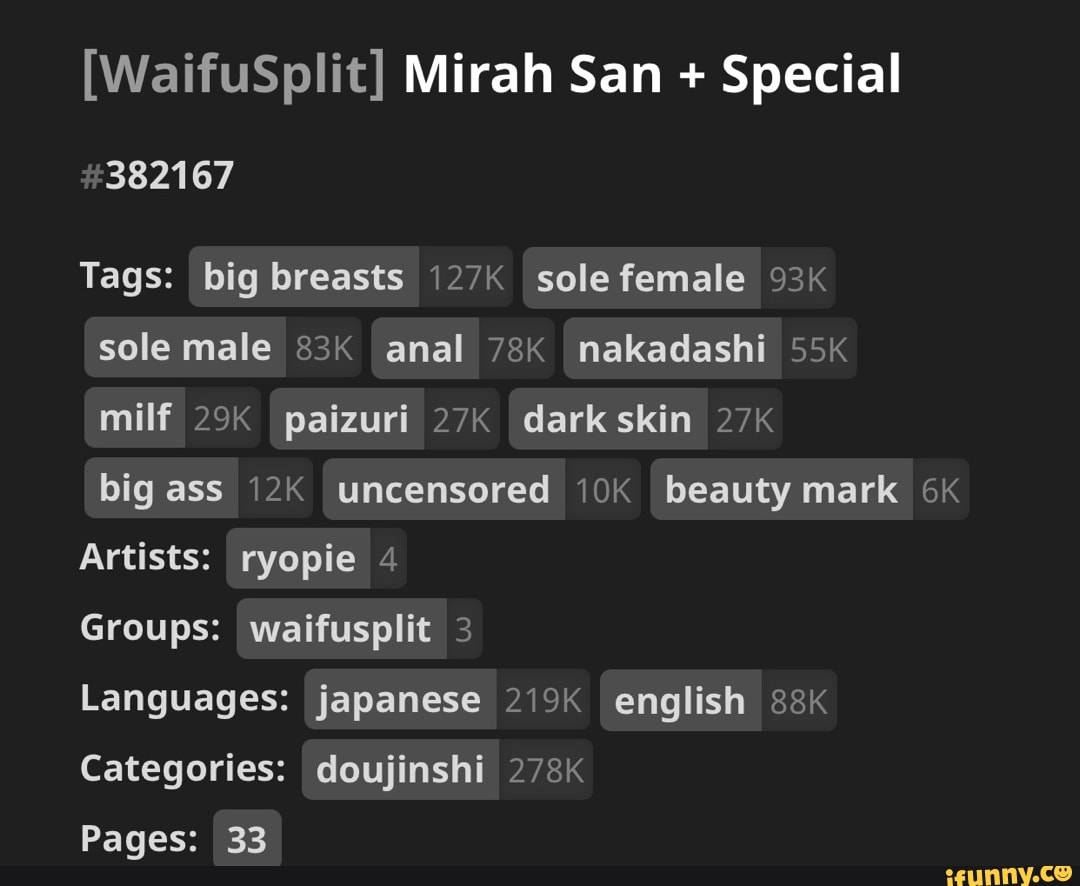 WaifuSplit] Mirah San + Special 382167 Tags: big breasts 127K sole female  sole male anal nakadashi