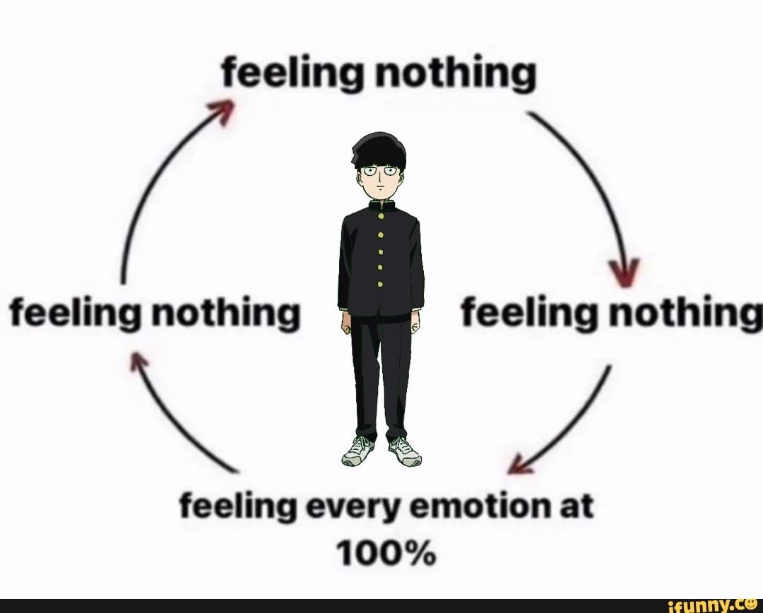 Feeling Nothing Feeling Nothing Feeling Every Emotion At 100 Feeling 