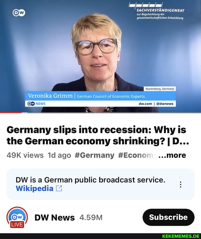 Veronika Grimm I German Council of Economic Experts @D news I @dwnews Germany sl