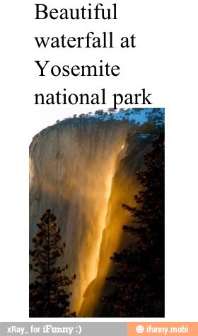 Beautiful
waterfall at
Yosemite
national park
