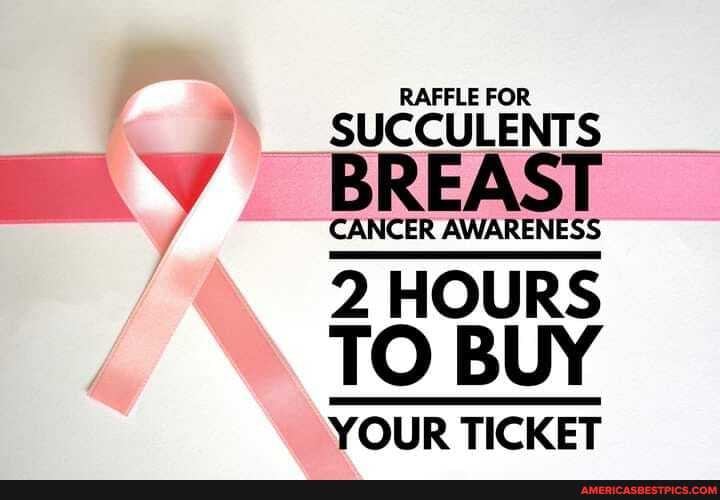 RAFFLE FOR
_SUCCULENTS
BREAST
CANCER AWARENESS
2 HOURS TO BUY
YOUR TICKET