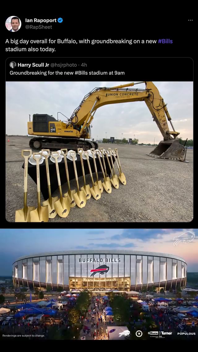 A big day overall for Buffalo, with groundbreaking on a new #Bills