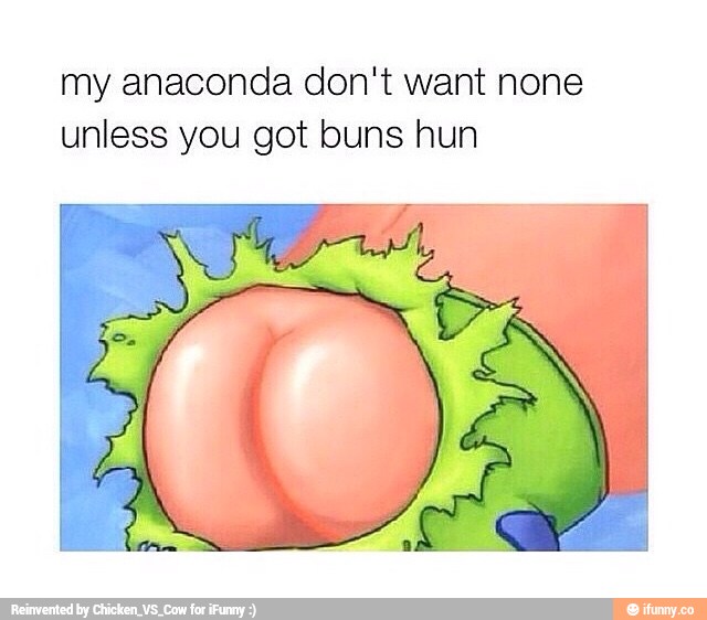 my anaconda don‘t want none unless you got buns hun.