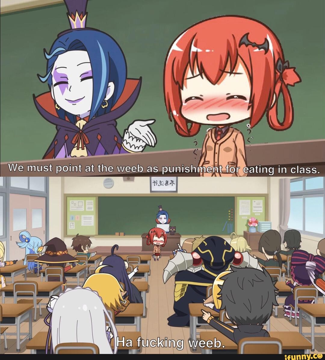 tio igeating in class.
n
E