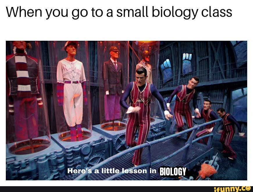 When you go to a small biology class