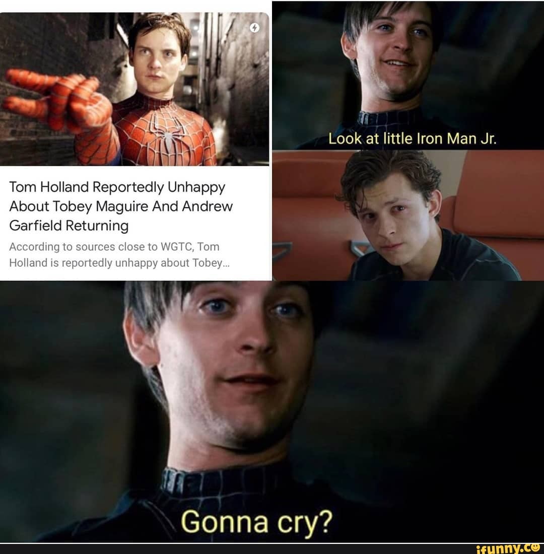 Look a little Iran Man Jr. Tom Holland Reportedly Unhappy About Tobey ...