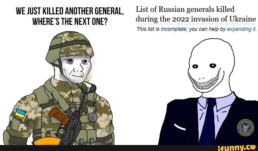 WE JUST KILLED ANOTHER GENERAL, List of Russian generals killed WHERE'S ...