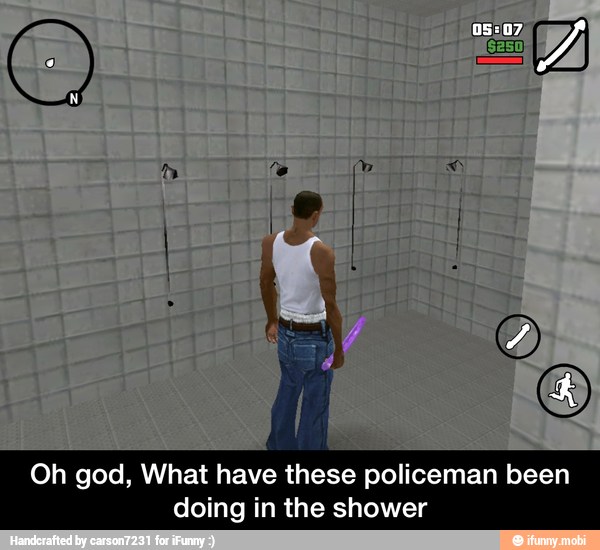Oh god, What have these policeman been
doing in the shower - Oh god, What have these policeman been doing in the shower