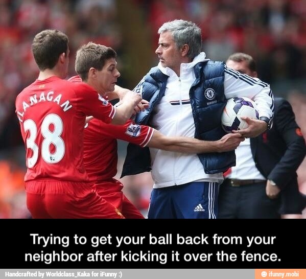 Trying to get your ball back from your
neighbor after kicking it over the fence. - Trying to get your ball back from your neighbor after kicking it over the fence.
