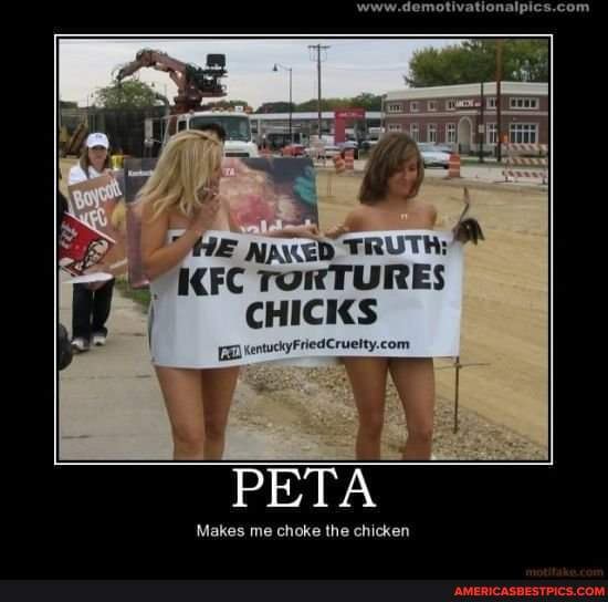 KFC PETA Makes me choke the chicken America’s best pics and videos