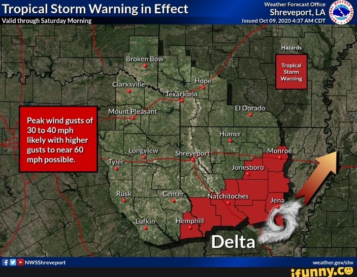 Tropical Storm Warning in Effect 