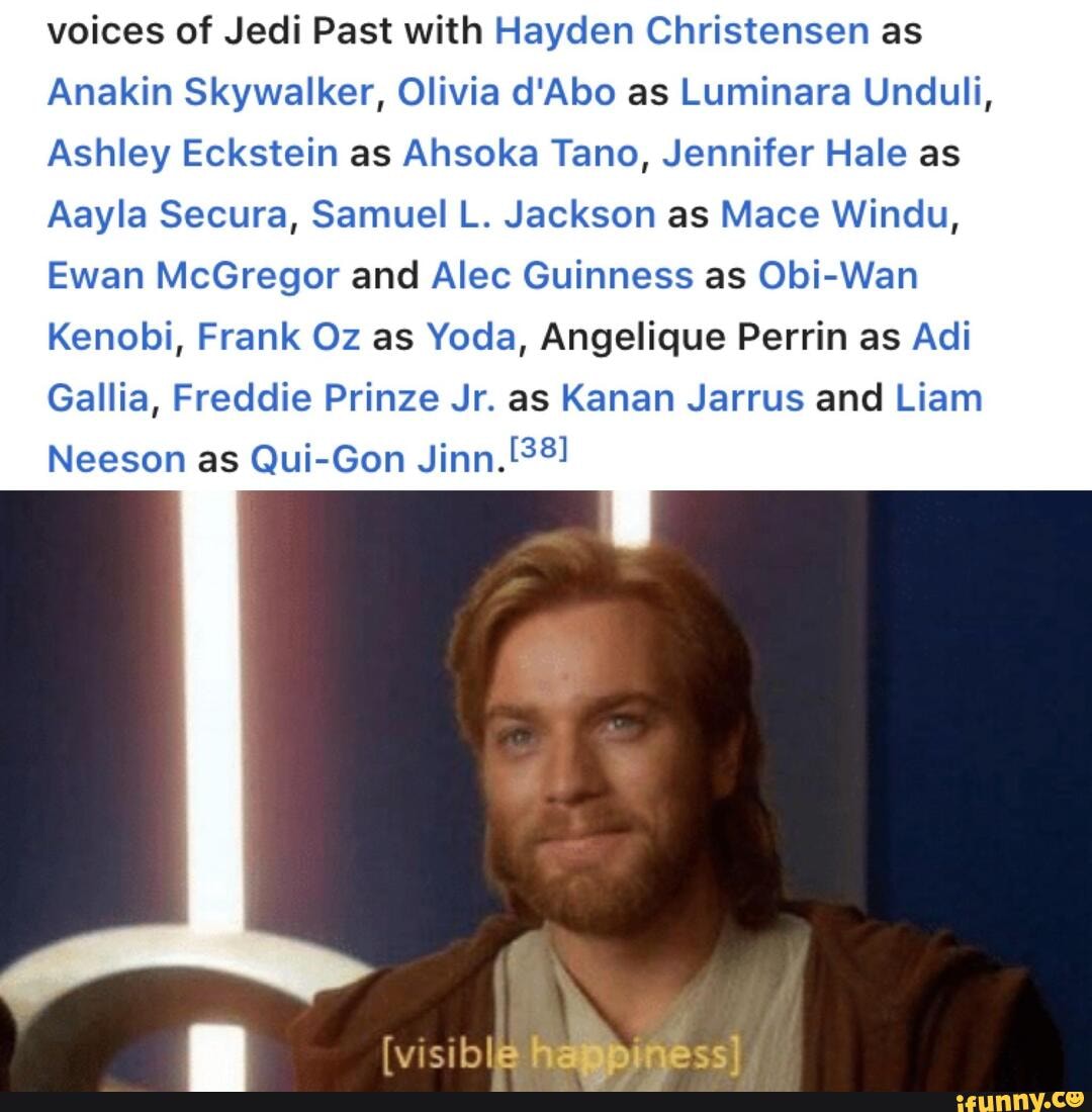 Voices of Jedi Past with Hayden Christensen as Anakin Skywalker, Olivia ...