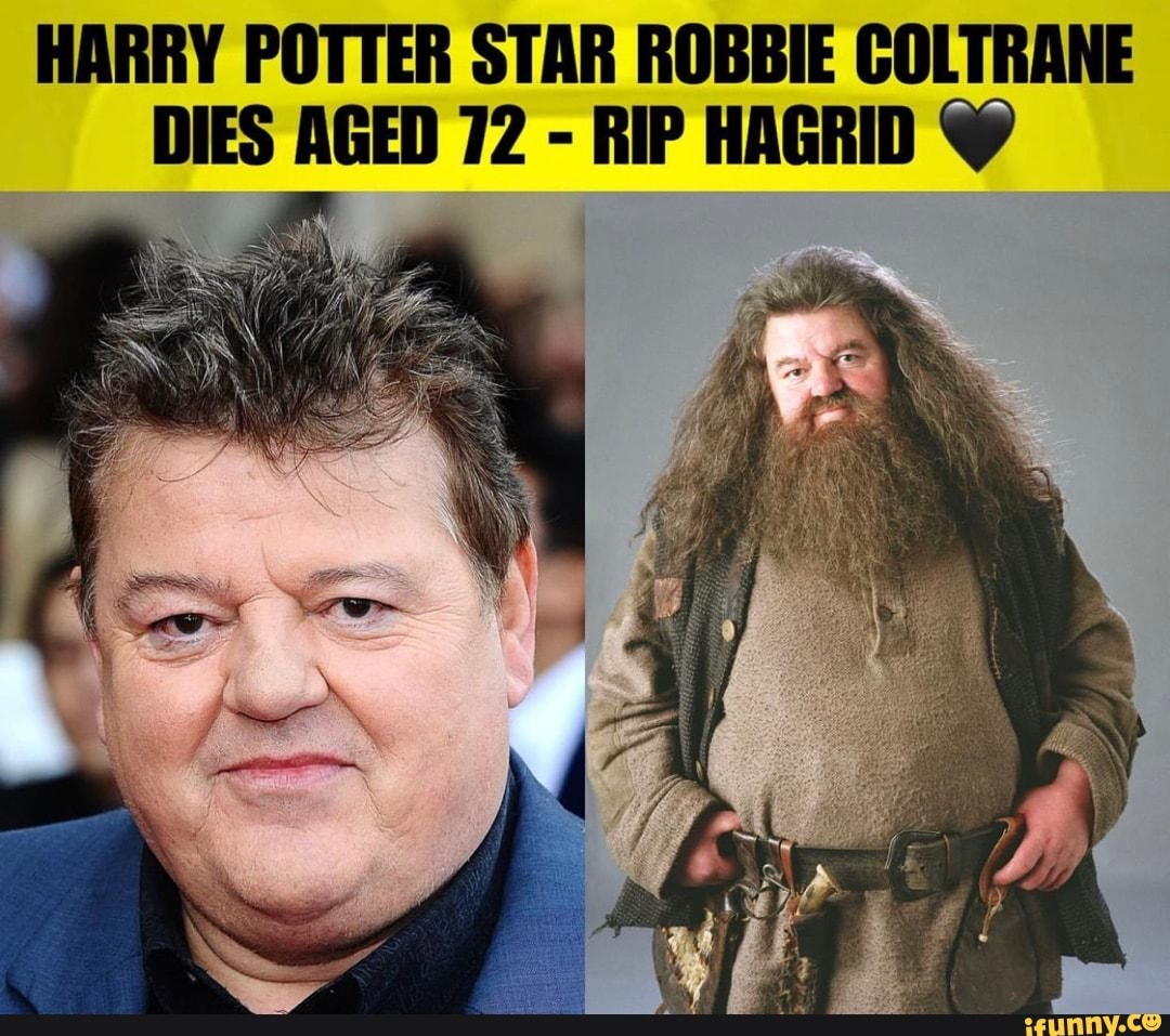 HARRY POTTER STAR ROBBIE COLTRANE DIES AGED 72 - RIP HAGRID - IFunny