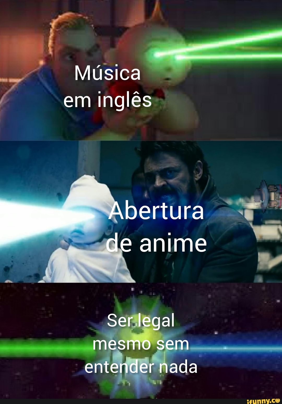 Música em inglês
Abertura de anime
Ser legal mesmo sem entender nada