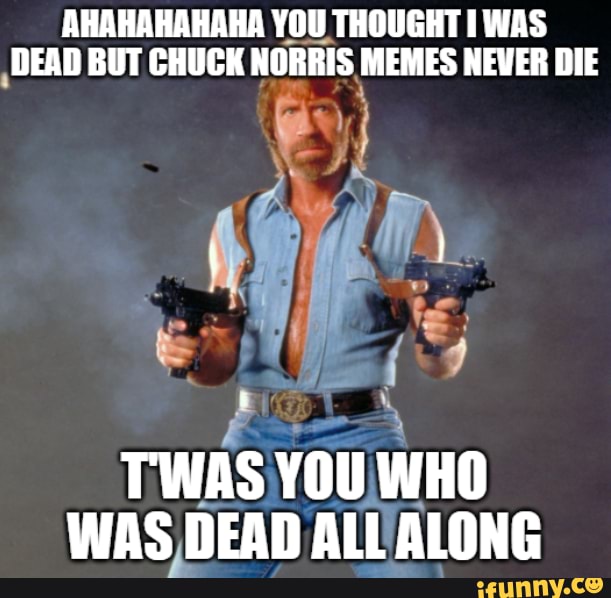 AHAHAHAHAHA YOU THOUGHT WAS DEAD BUT CHUCK NORRIS MEMES NEVER DIE TWAS ...