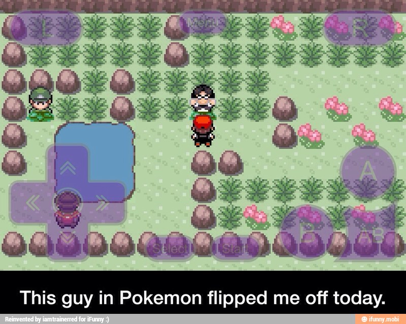 This guy in Pokemon flipped me off today.