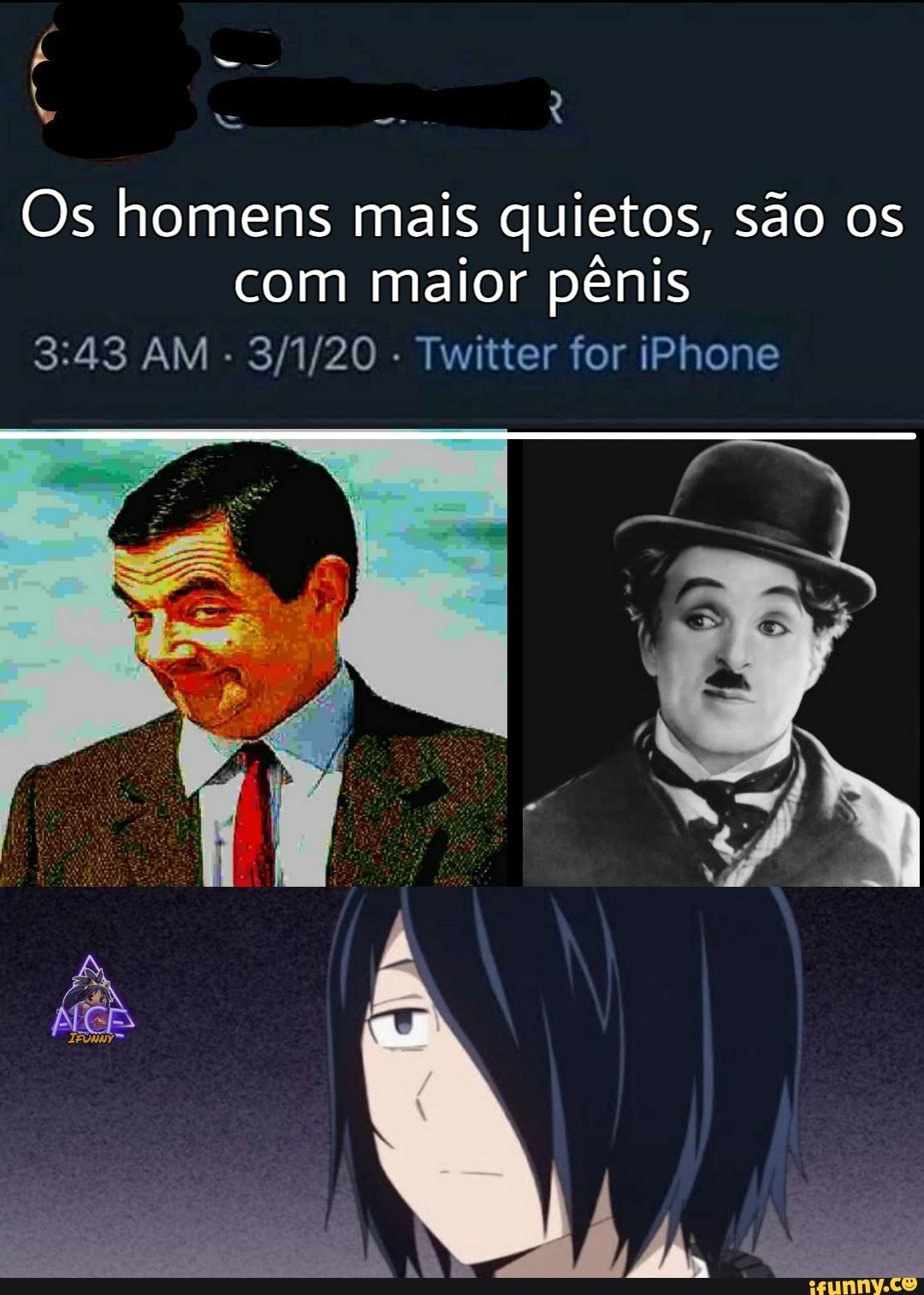 Os homens mais quietos, são os
com maior pênis
3:43 AM
Twitter for iPhone