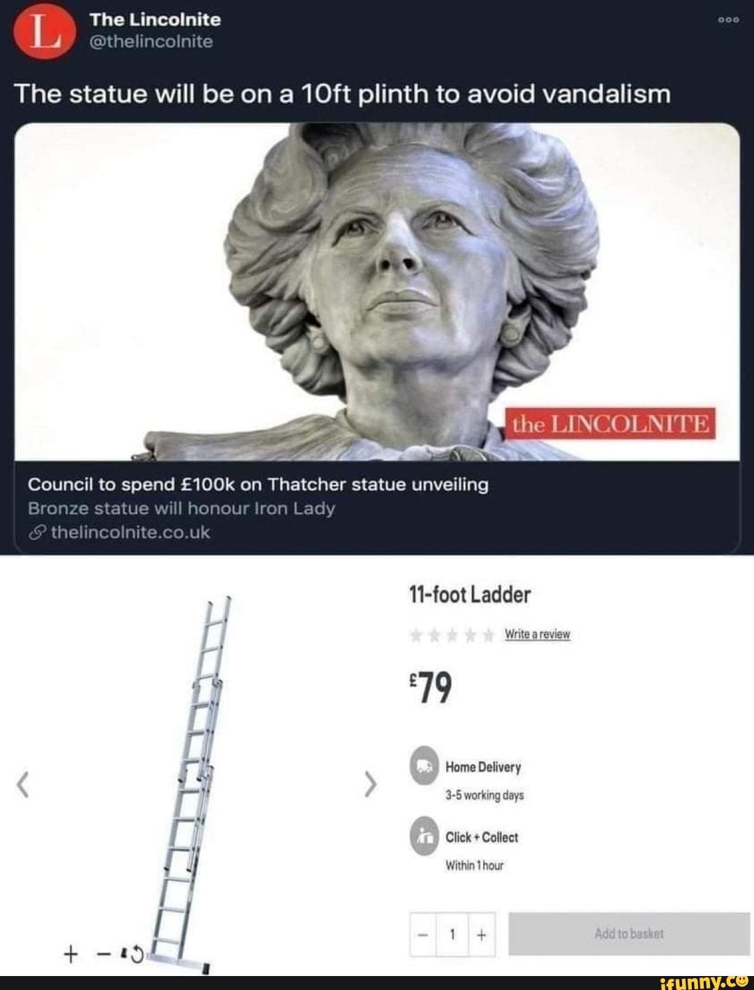 The Lincolnite @thelincolnite The Statue Will Be On A 10ft Plinth To ...