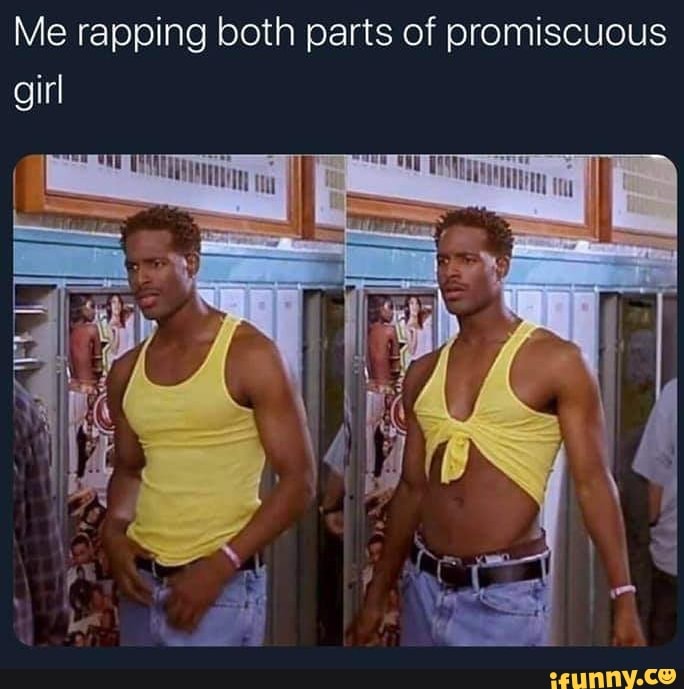 Me rapping both parts of promiscuous girl
