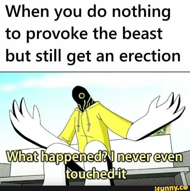 When You Do Nothing To Provoke The Beast But Still Get An Erection Evens IFunny