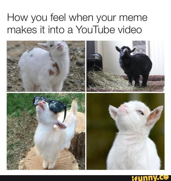 How you feel when your meme makes it into a YouTube video iFunny