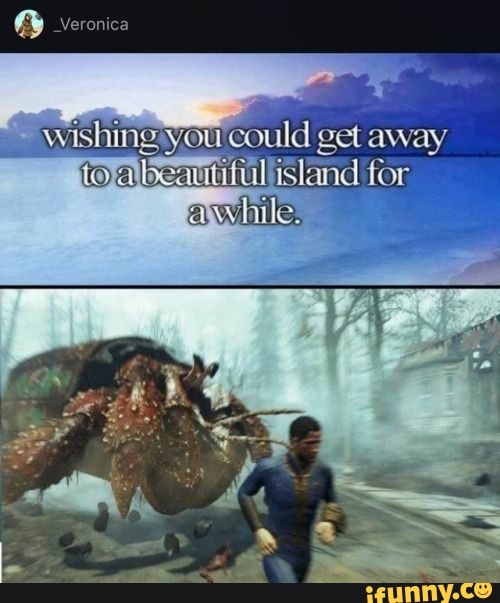 Veronica:
wishing could get away
island for