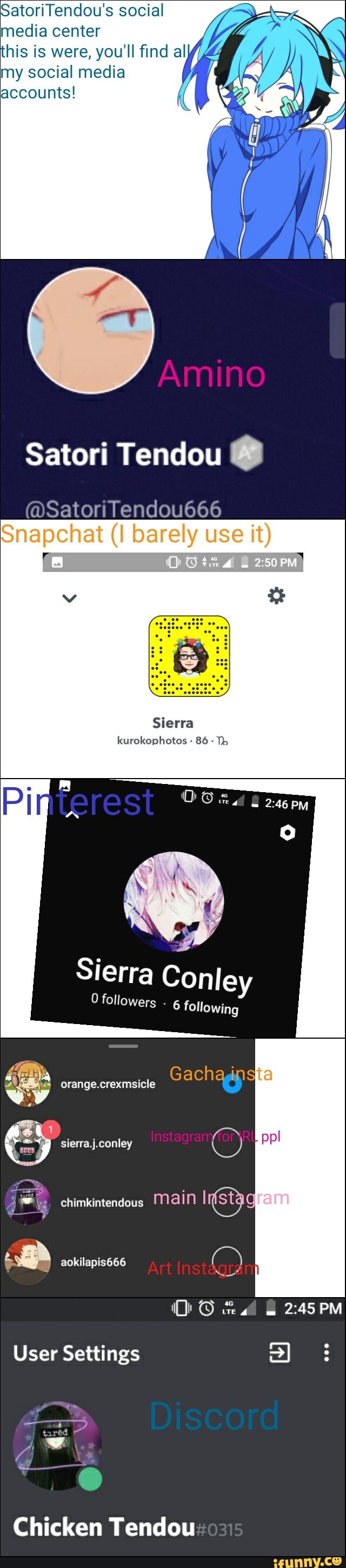 SatoriTendou's social
media center
his is were, you'll find al
my social media
accounts!
Satori Tendou