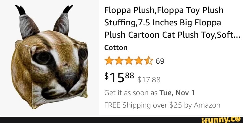 floppa plush, Floppa toy plush stuffing, big Floppa plush cartoon