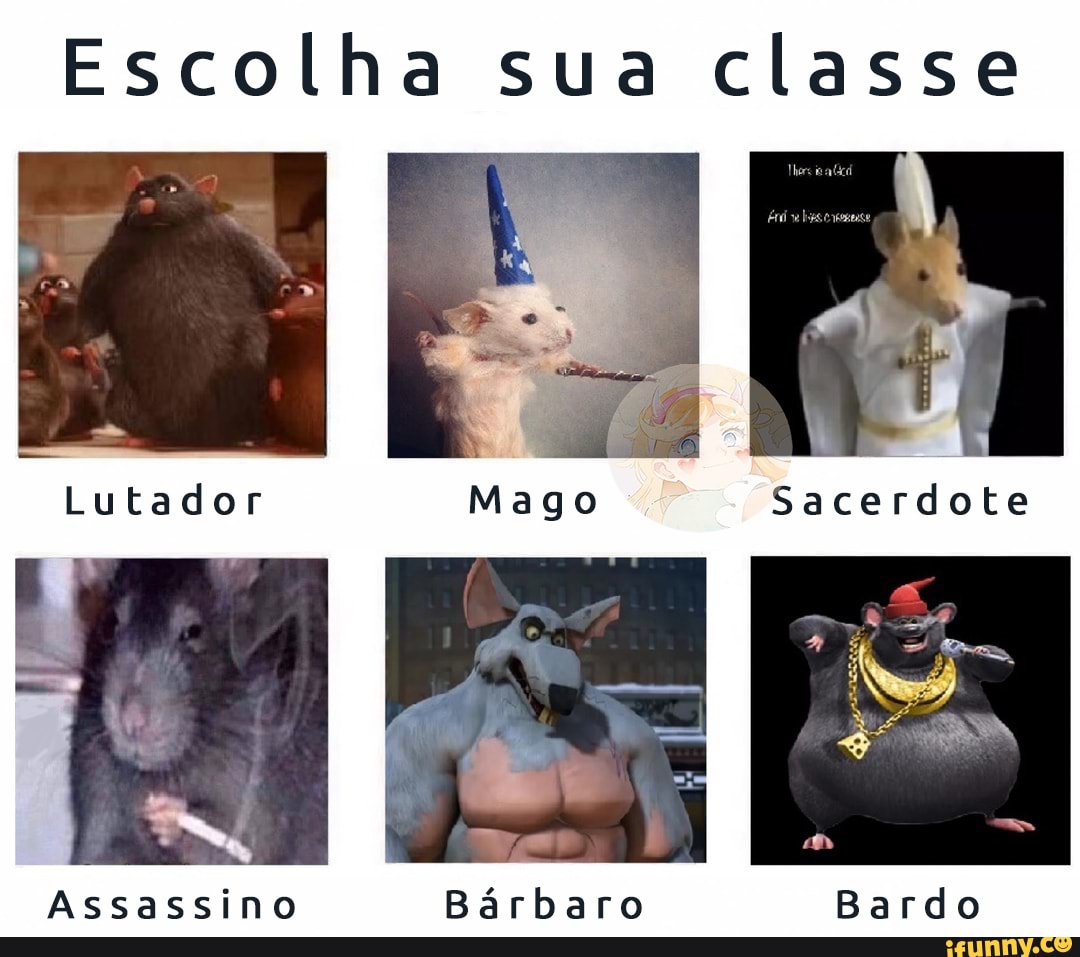 Escolha sua classe
Lutador
Assassino Barbaro