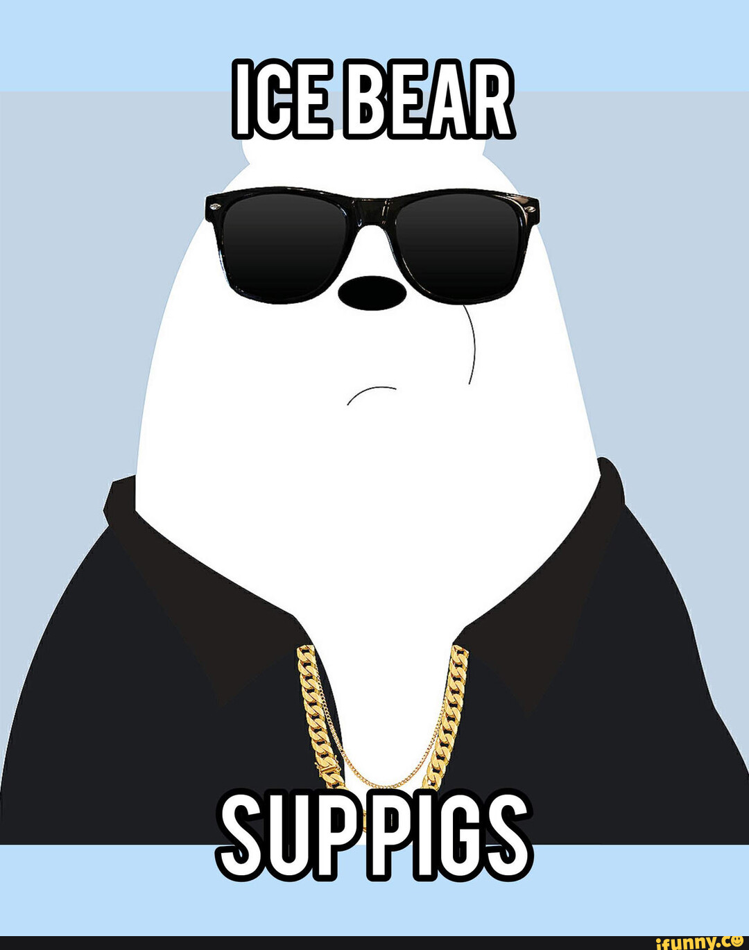 We Bare Bears Ice Bear Smug Meme Generator