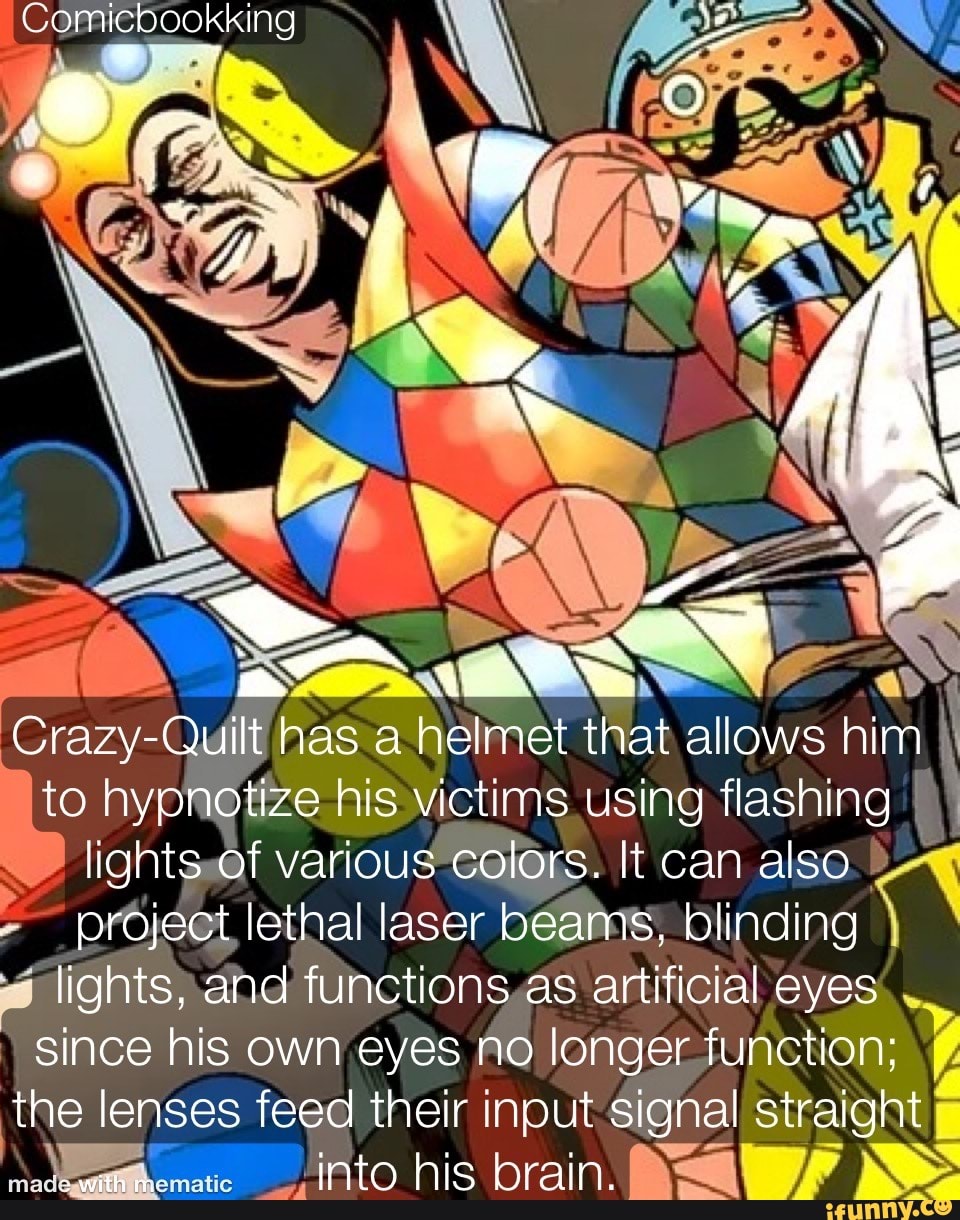 Crazy taking. Цветные комиксы. Crazy Quilt DC. Crazy Quilt Batman. Первый цветной комикс.