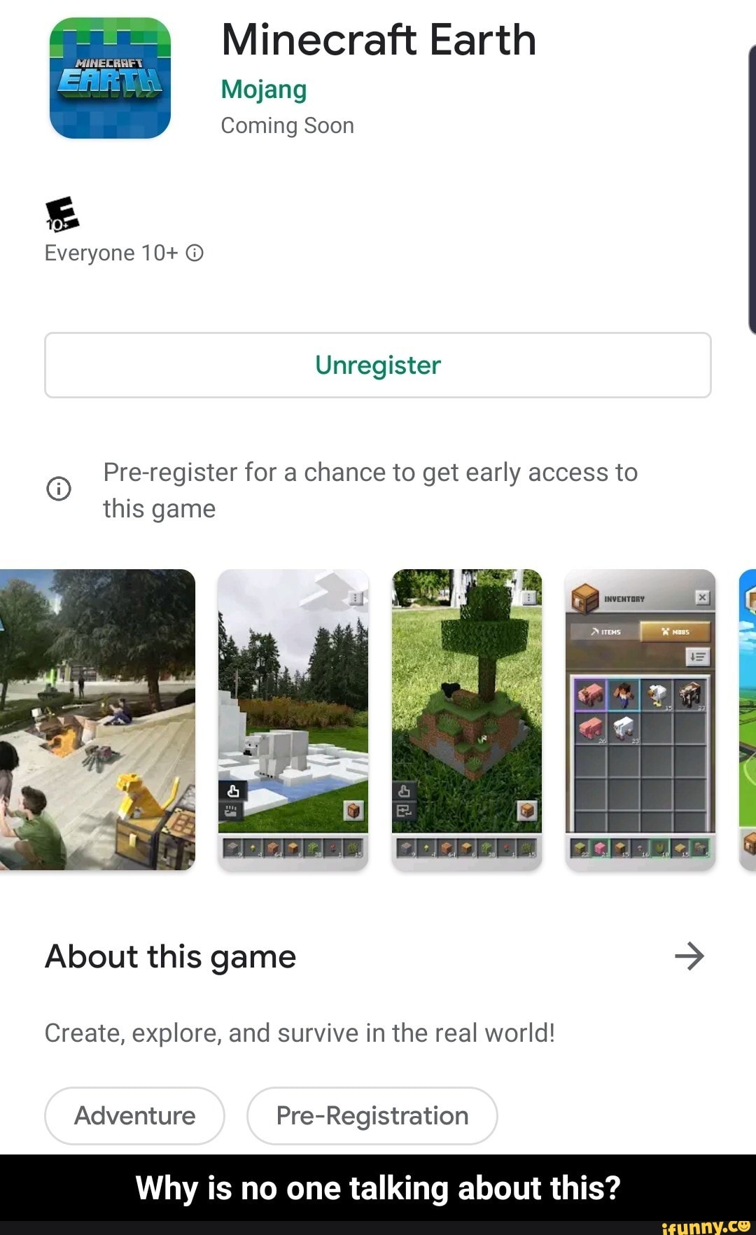 Pre-Register for Minecraft Earth