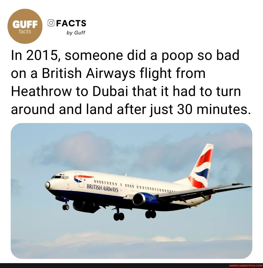 FACTS by Guff In 2015, someone did a poop so bad on a British Airways ...