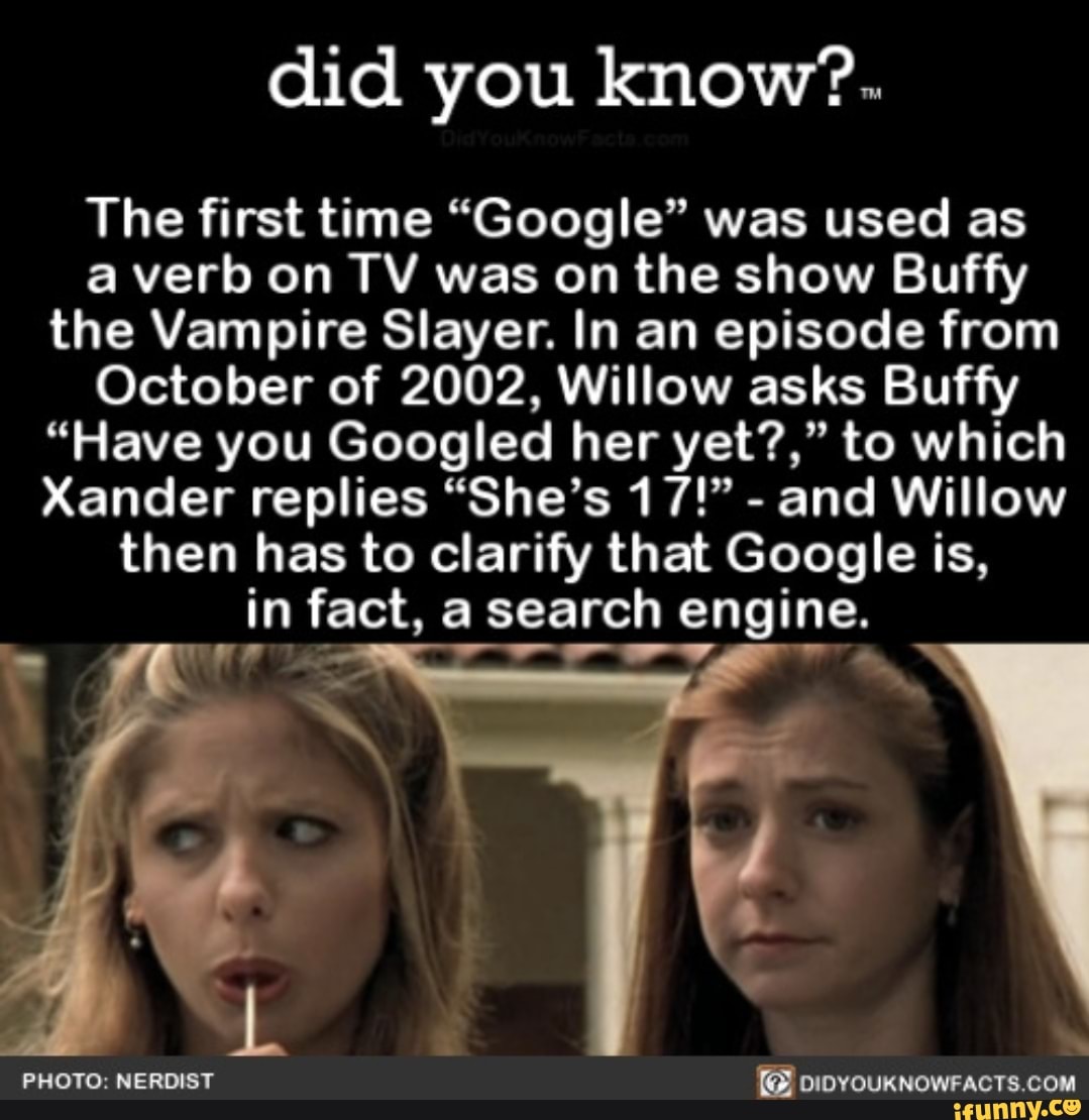 Did you know?. The first time 